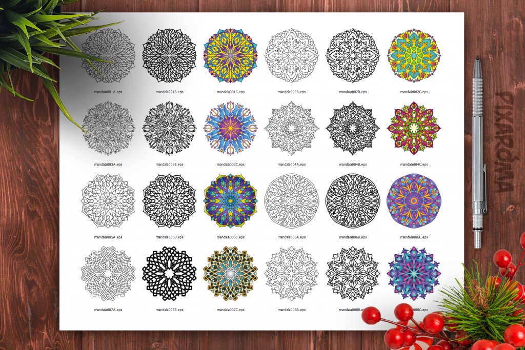 Mandala Vector Ornaments Bundle