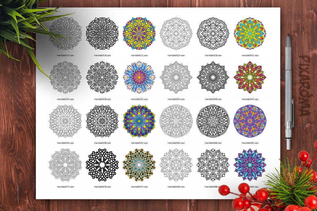 Mandala Vector Ornaments Bundle preview