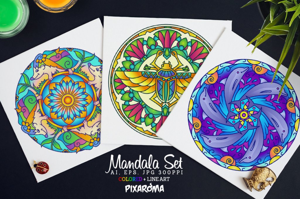 Animals Mandala Set