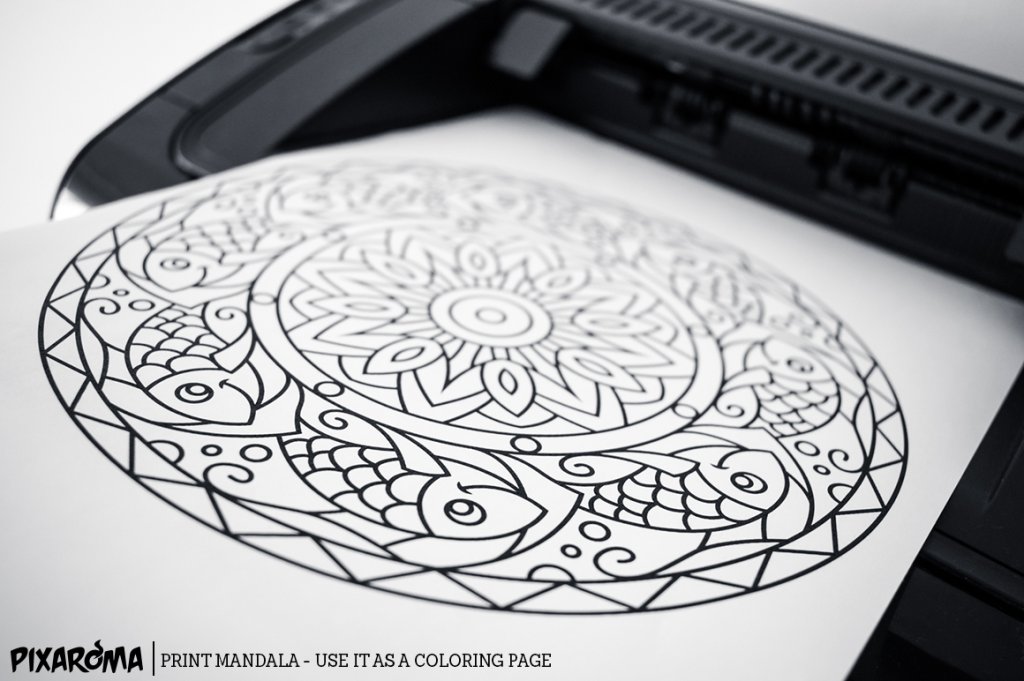 print mandala design preview