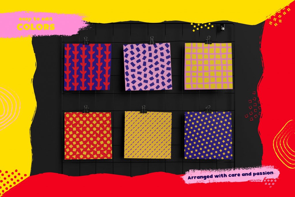 easy-to-edit-patterns and shapes