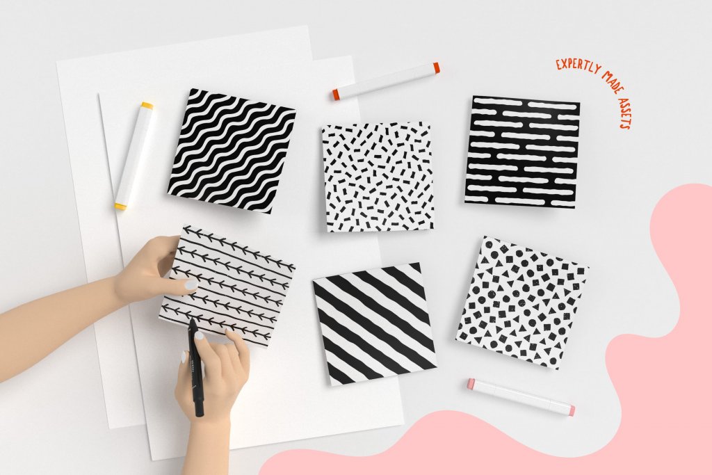 black-and-white-shapes and patterns