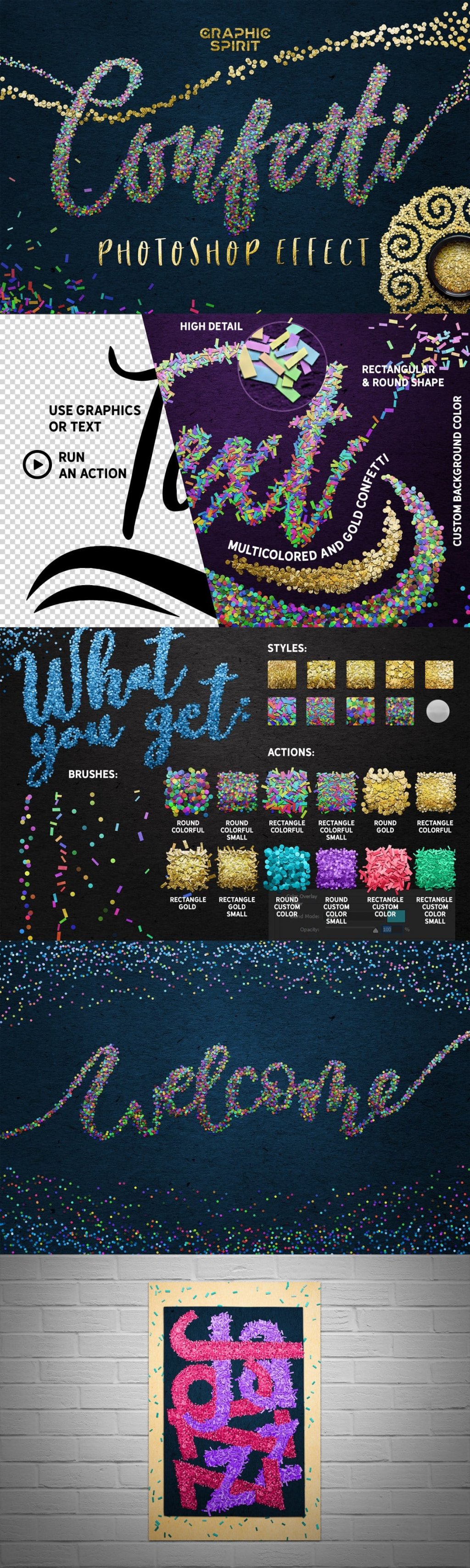 CONFETTI Effect for Photoshop