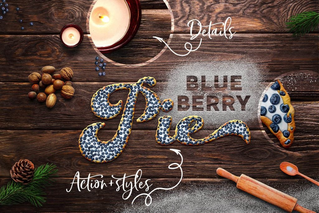 Foody Christmas edition - food lettering and scene creator preview