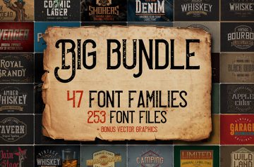 vintage fonts bundle