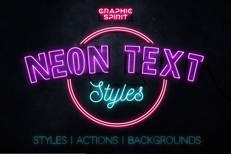 Neon Text Layer Styles & Extras