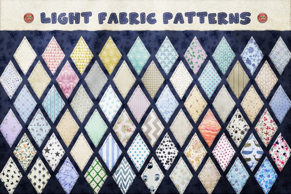 Patchwork Effect Photoshop Toolkit - light fabric patterns