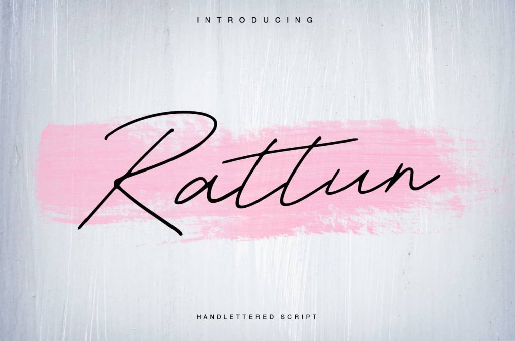 rattun hand lettered script font included in the eternal fonts