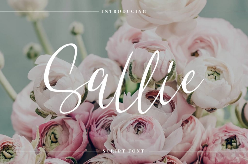 sallie hand lettered script included in the eternal fonts