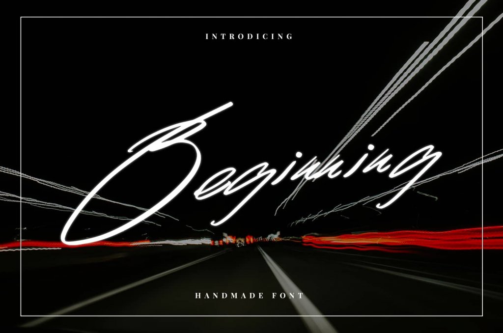 beginning hand lettered script font included in the eternal fonts