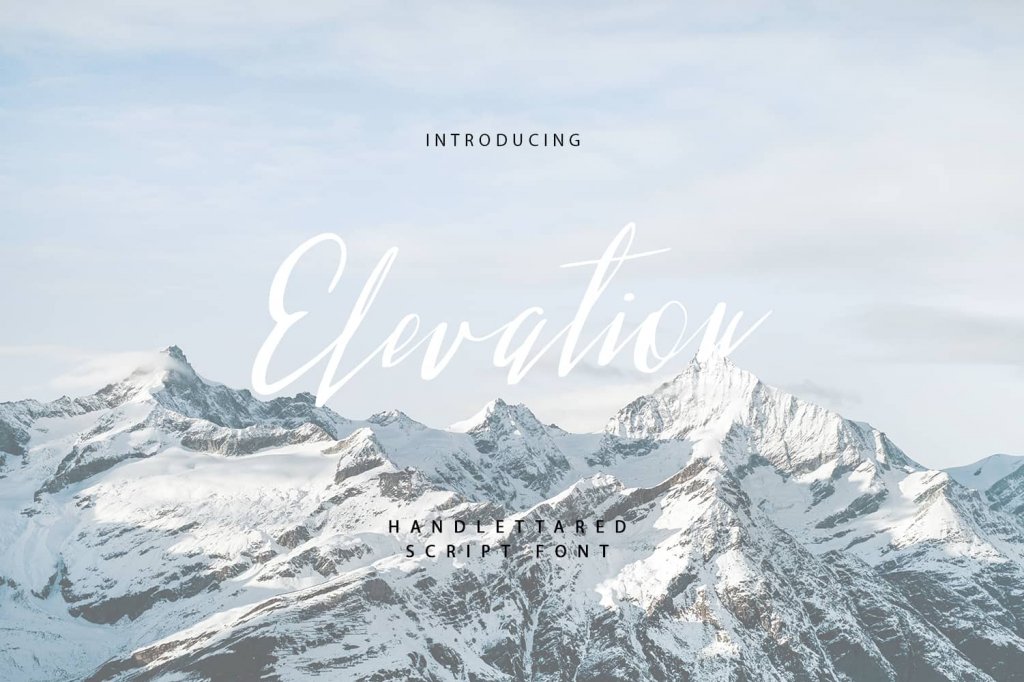 elevation hand lettered script font included in the eternal fonts