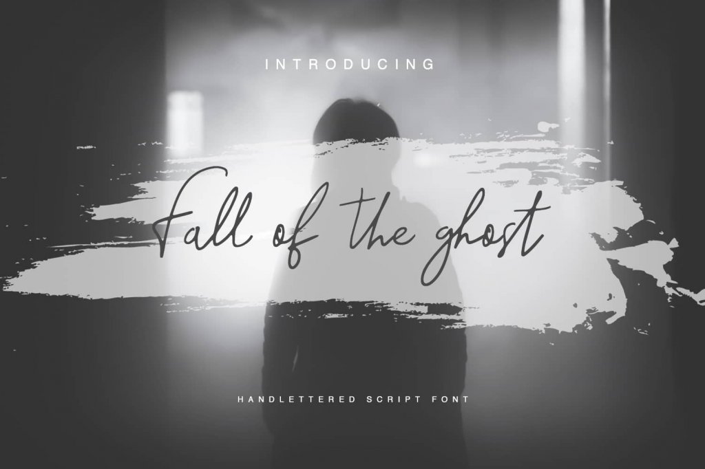 fall of the ghpost hand lettered script font included in the eternal fonts