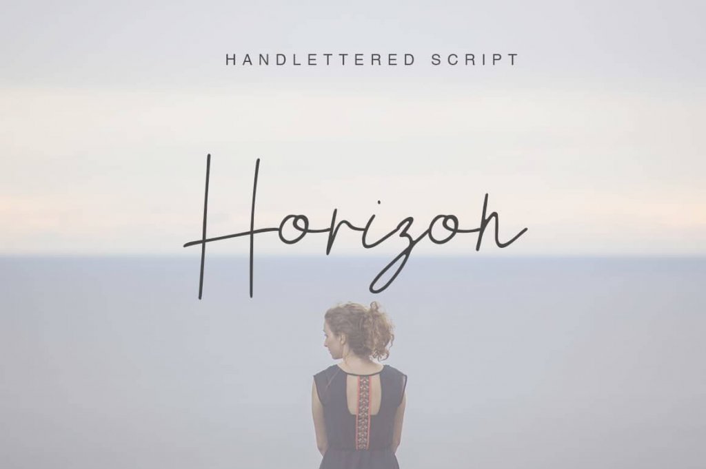 horizon handlettered script font included in the eternal fonts