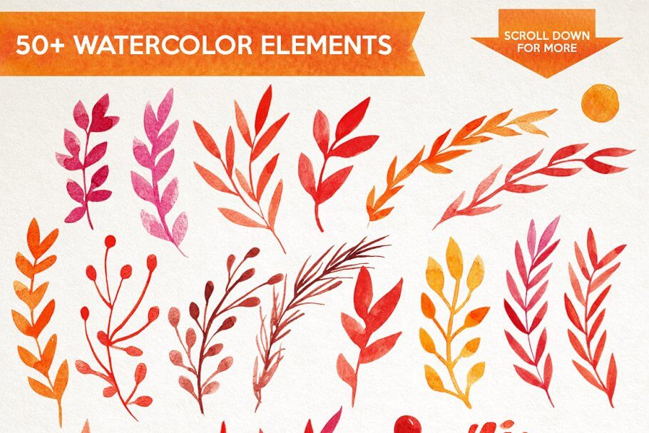 autumn festival watercolor elements set preview autumn festival watercolor elements set preview