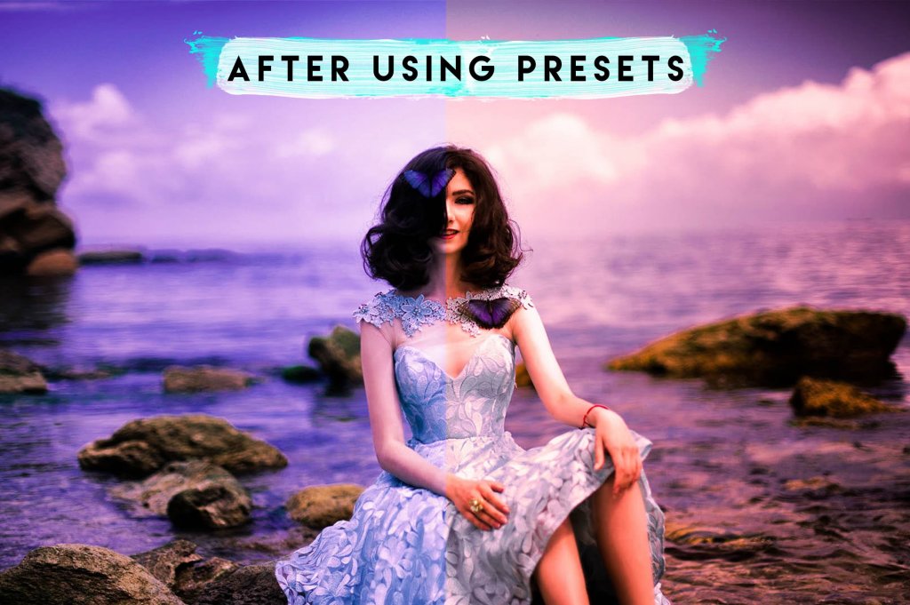 Preview of before and after using presets