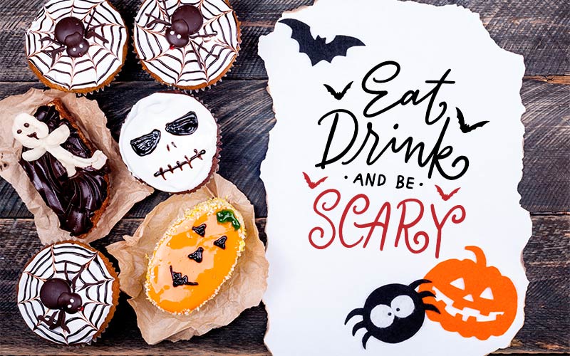 eat drink and be scary - free halloween design