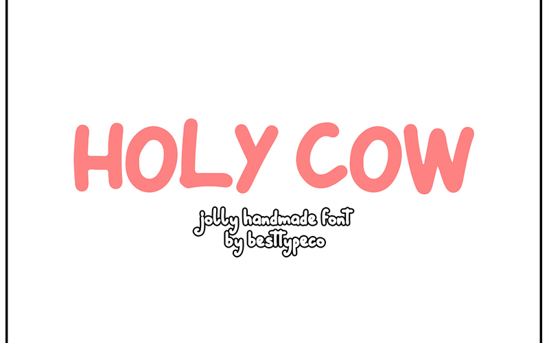 Holy Cow Font Handmade Fonts