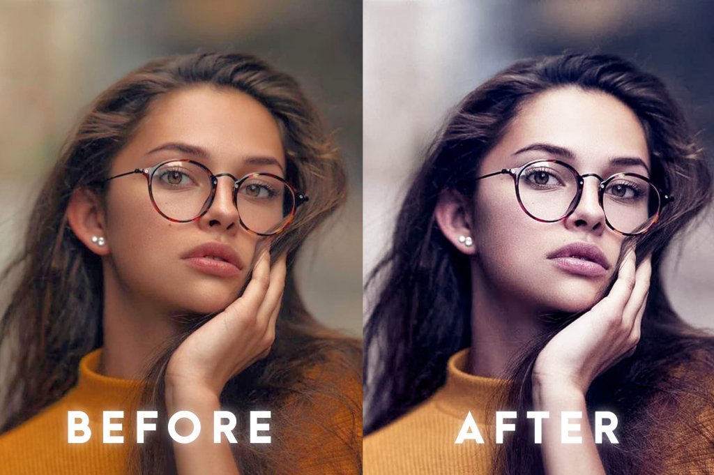 A Lightroom Preset applied to an image of a woman