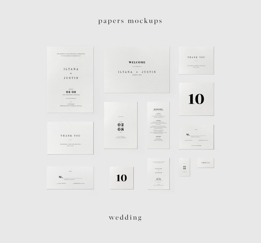 mock up wedding invitation
