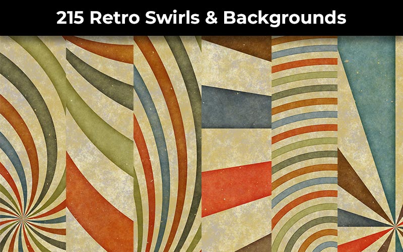 Retro swirls and backgrounds