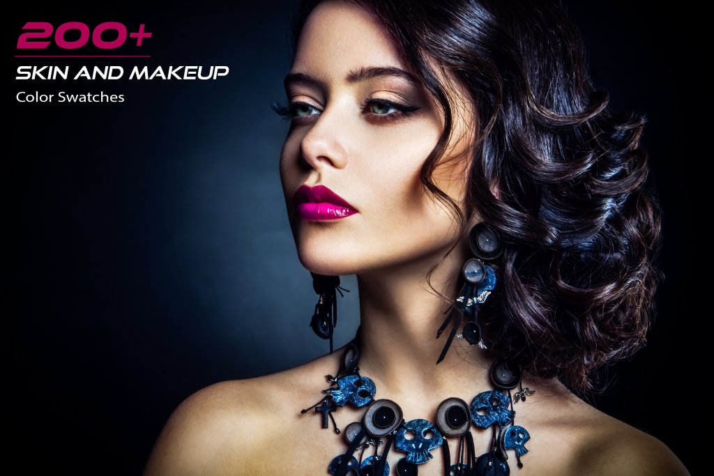 skin and make up color swatches preview