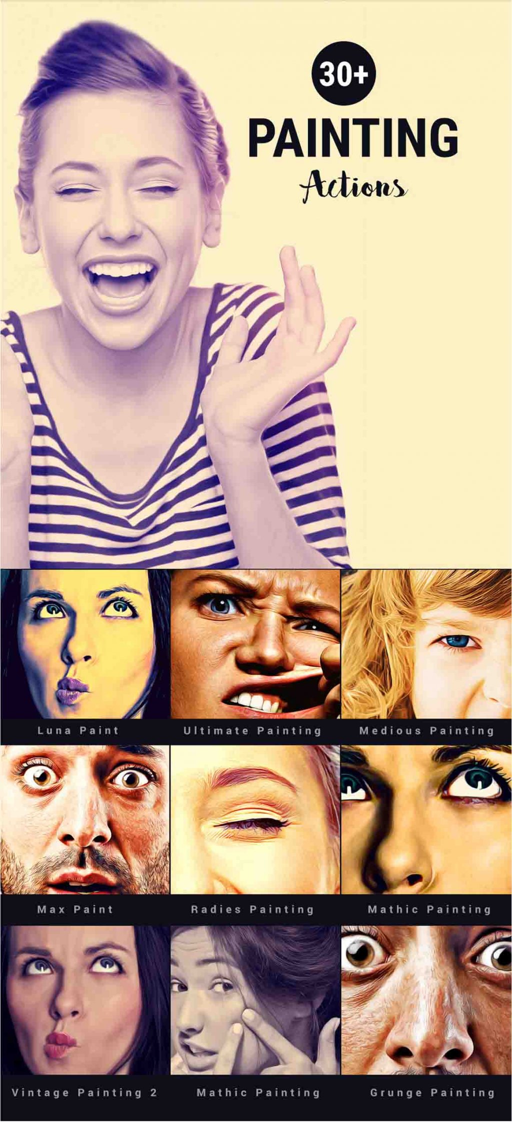 painting actions for portraits