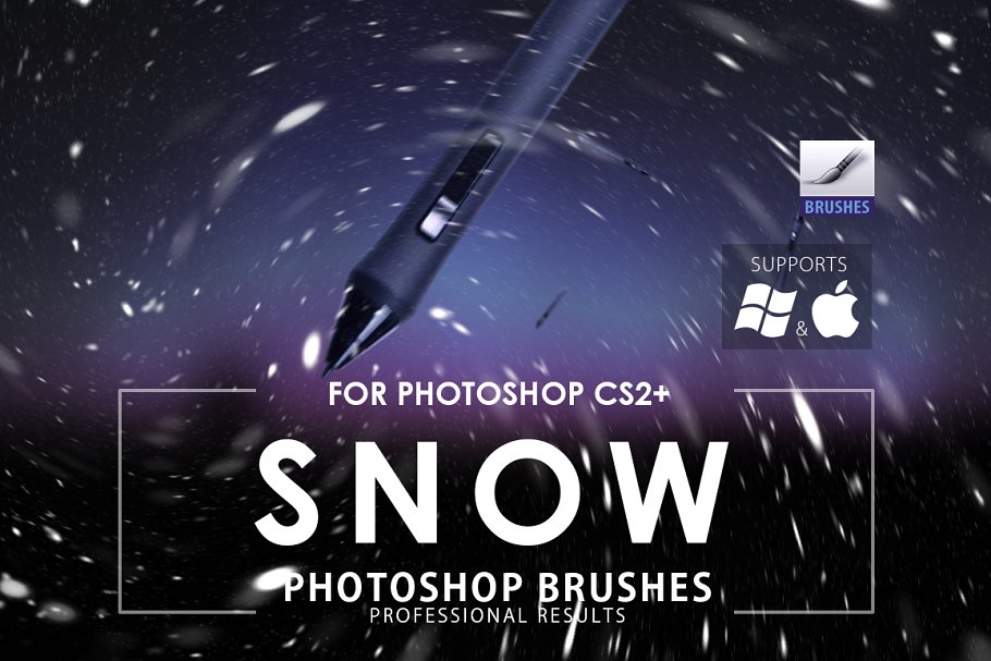 Snow photoshop brushes
