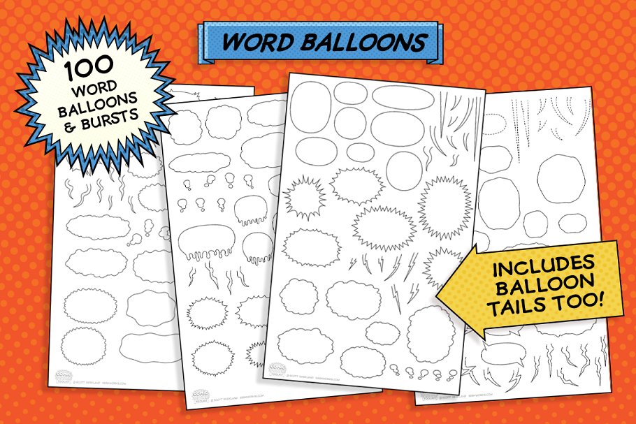 Word Balloons & Bursts