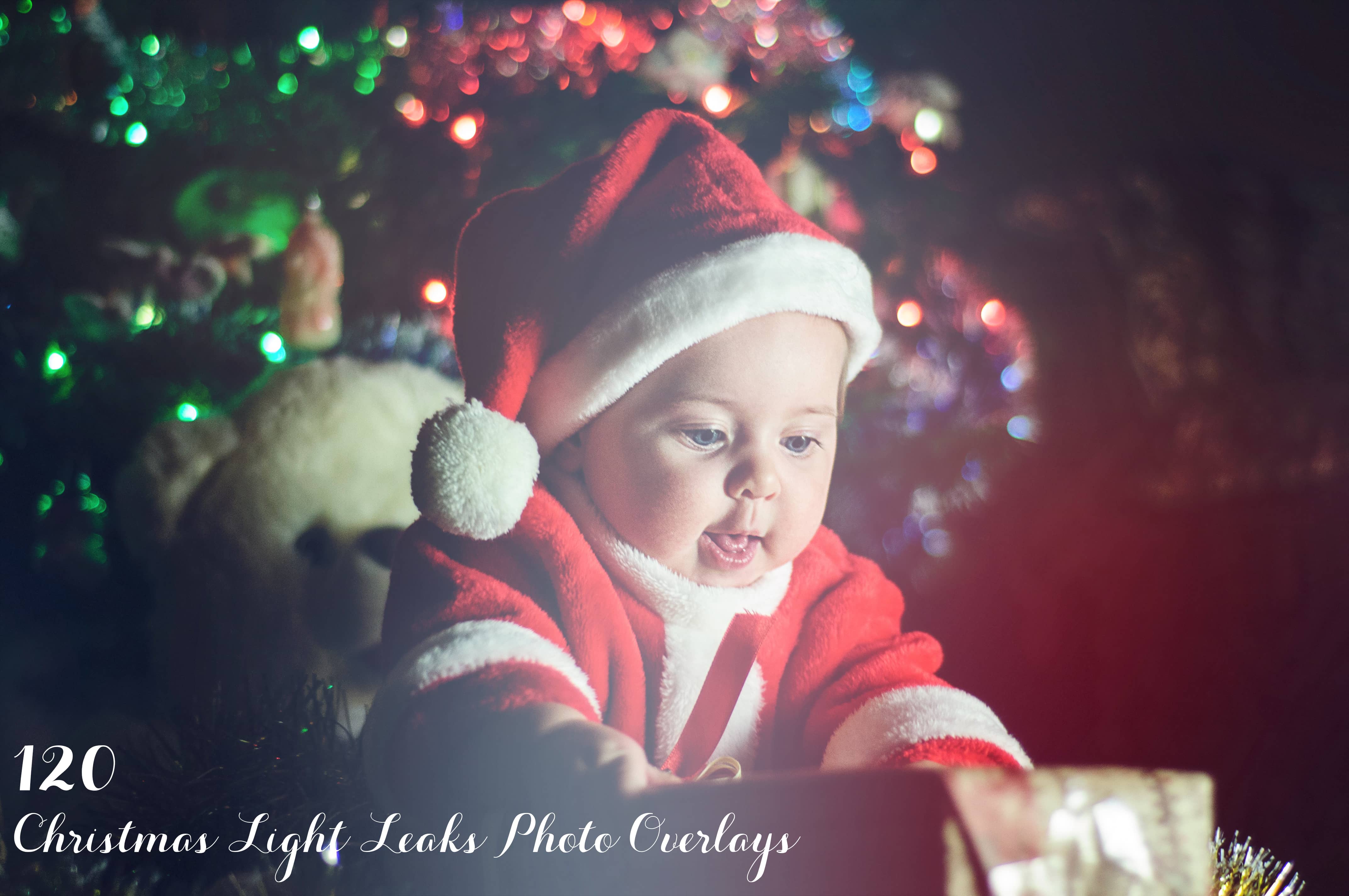 christmas bokeh photo overlays