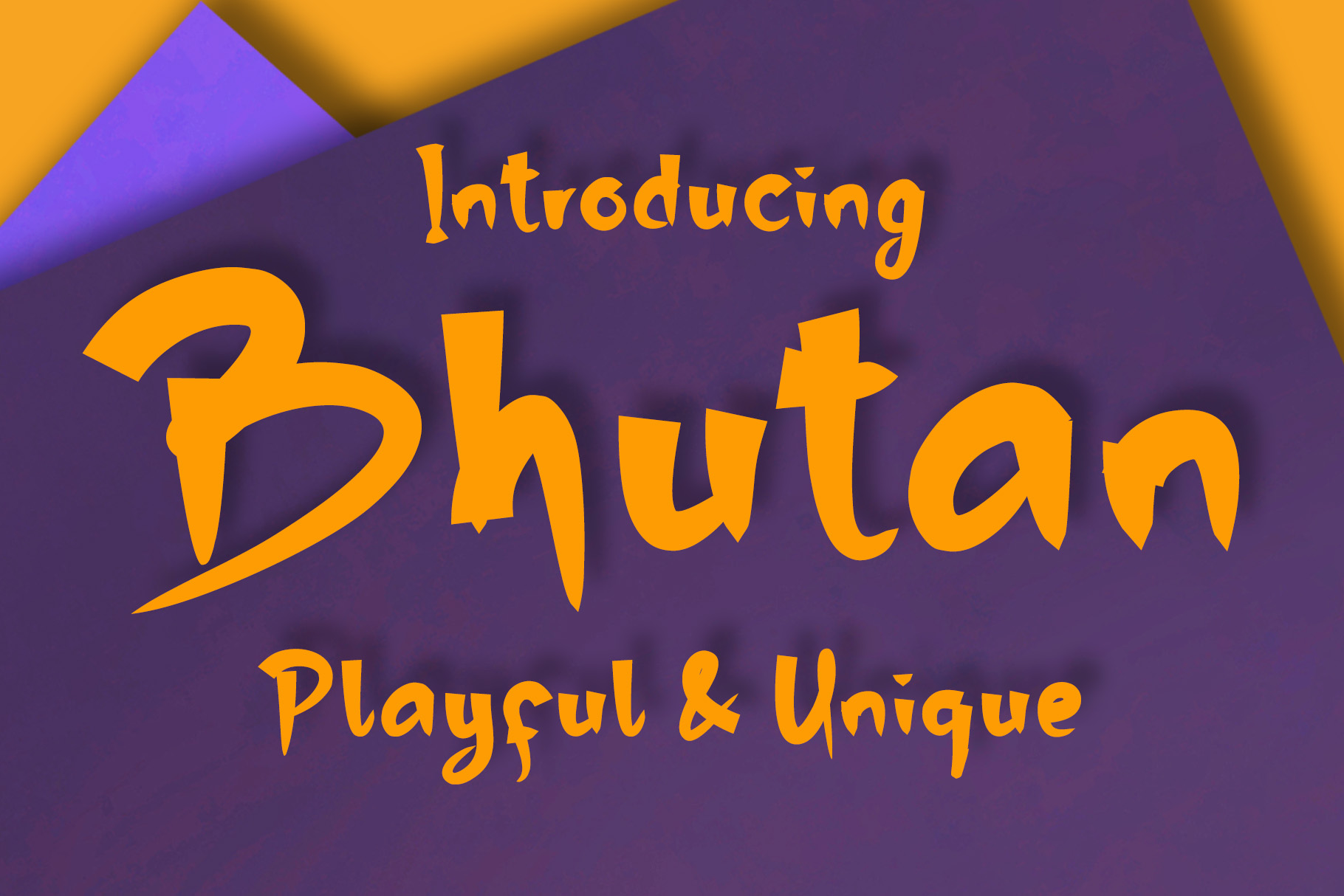 bhutan playful and unique font