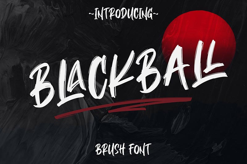 black ball - brush stroke fonts