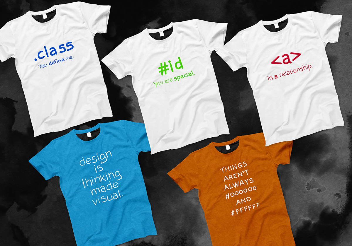 coding design on tshirts