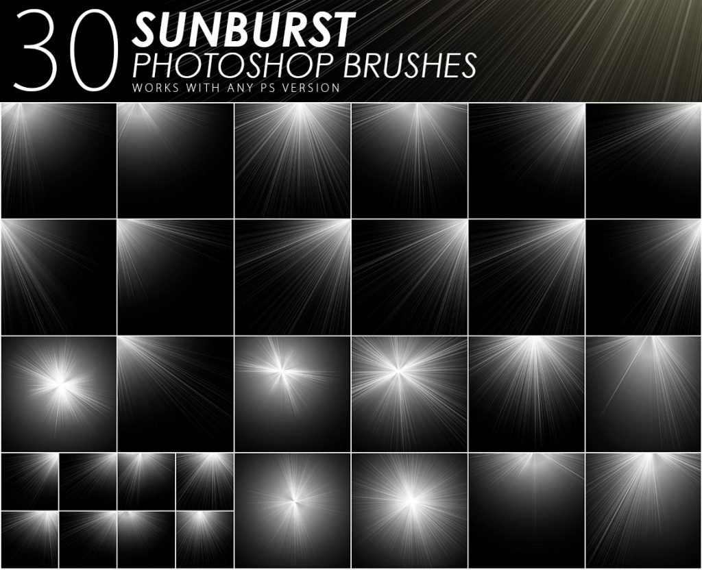 sunburst photoshop brushes