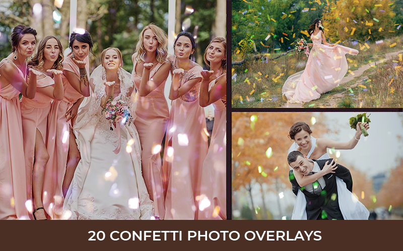 confetti photo overlays
