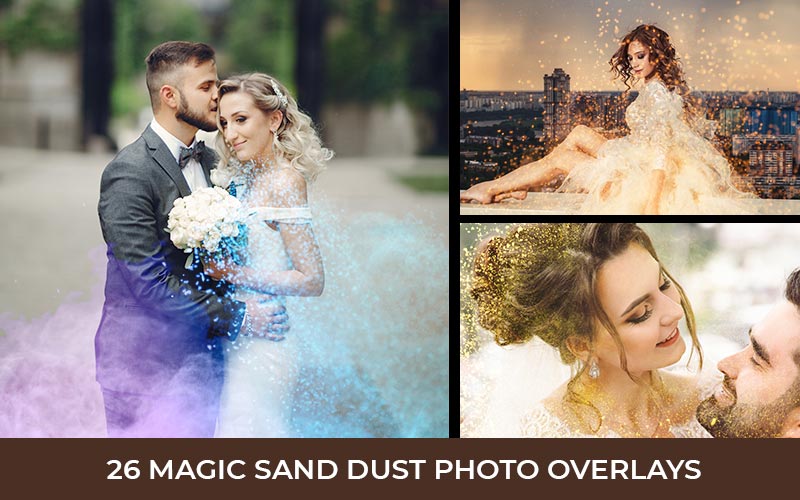 Magic-sand-dust photo overlays