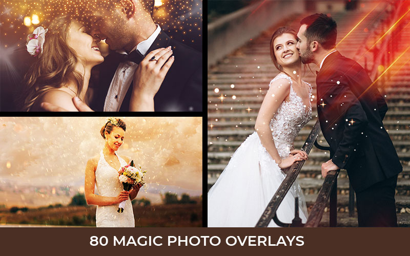 Wedding photo overlays