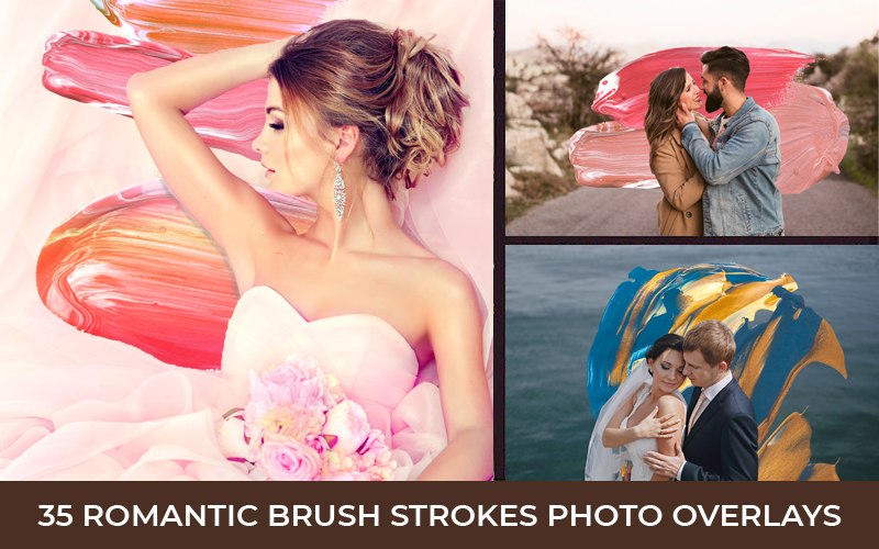 brush strokes photo overlays