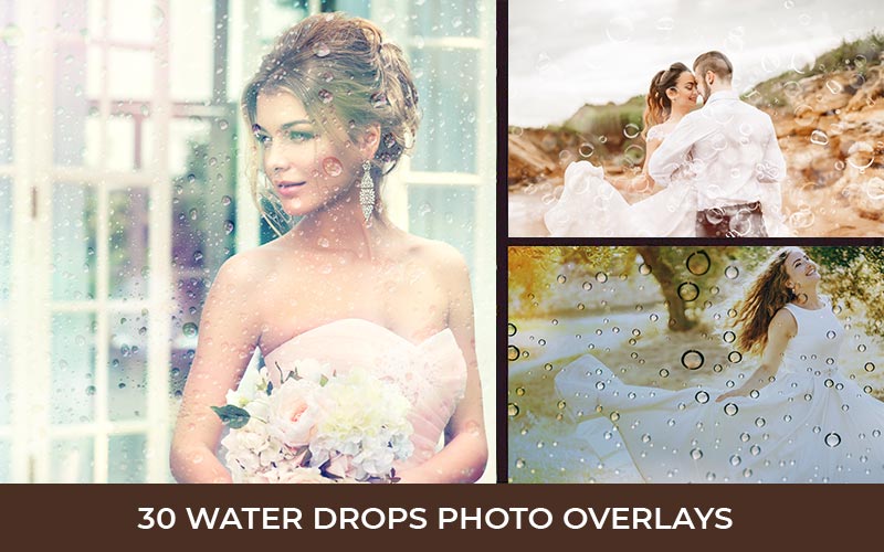 water drop photo overlays