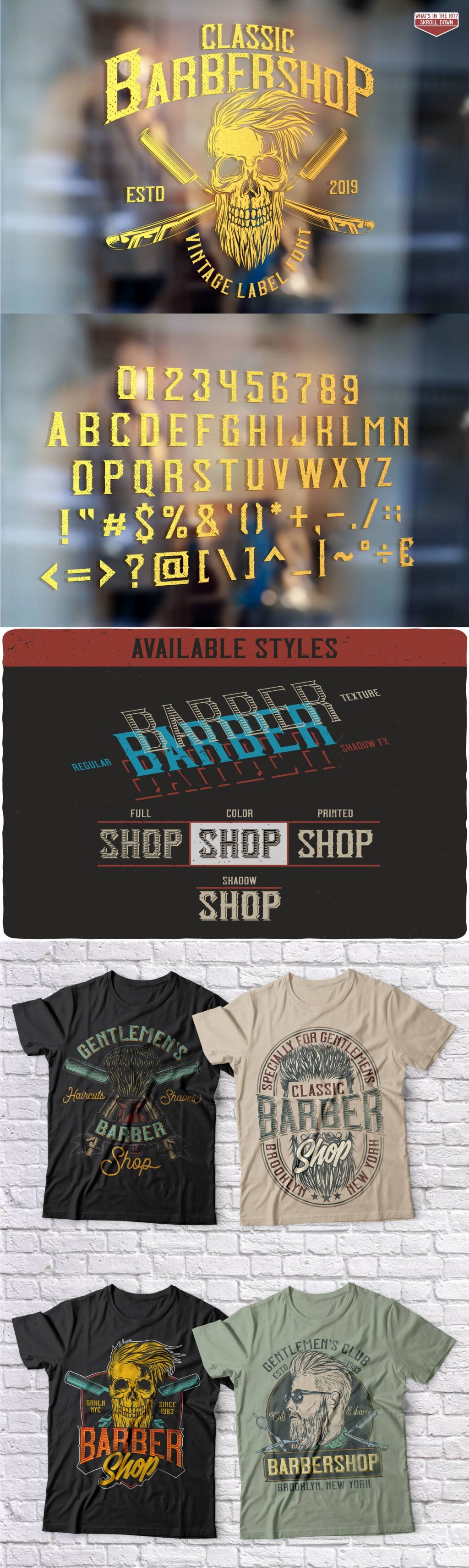 classic barber shop font