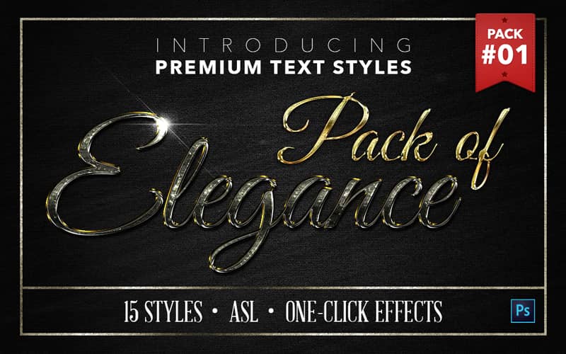 elegance text effects, PSD text effects