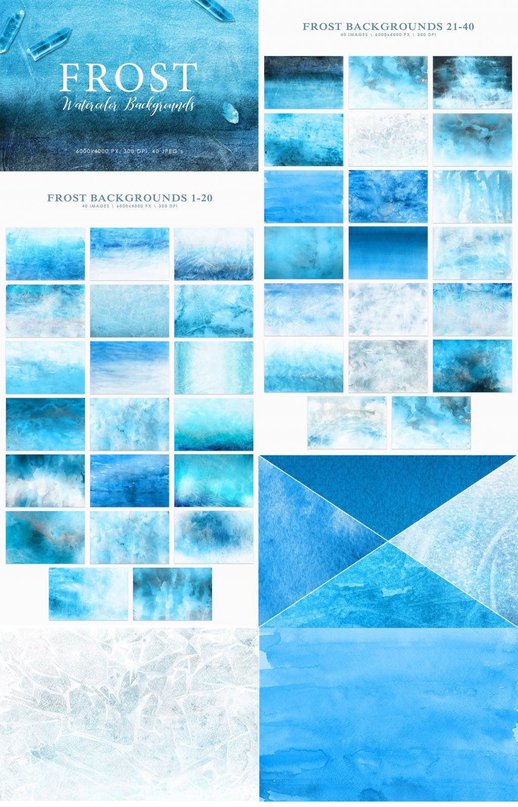 Frost Watercolor Backgrounds