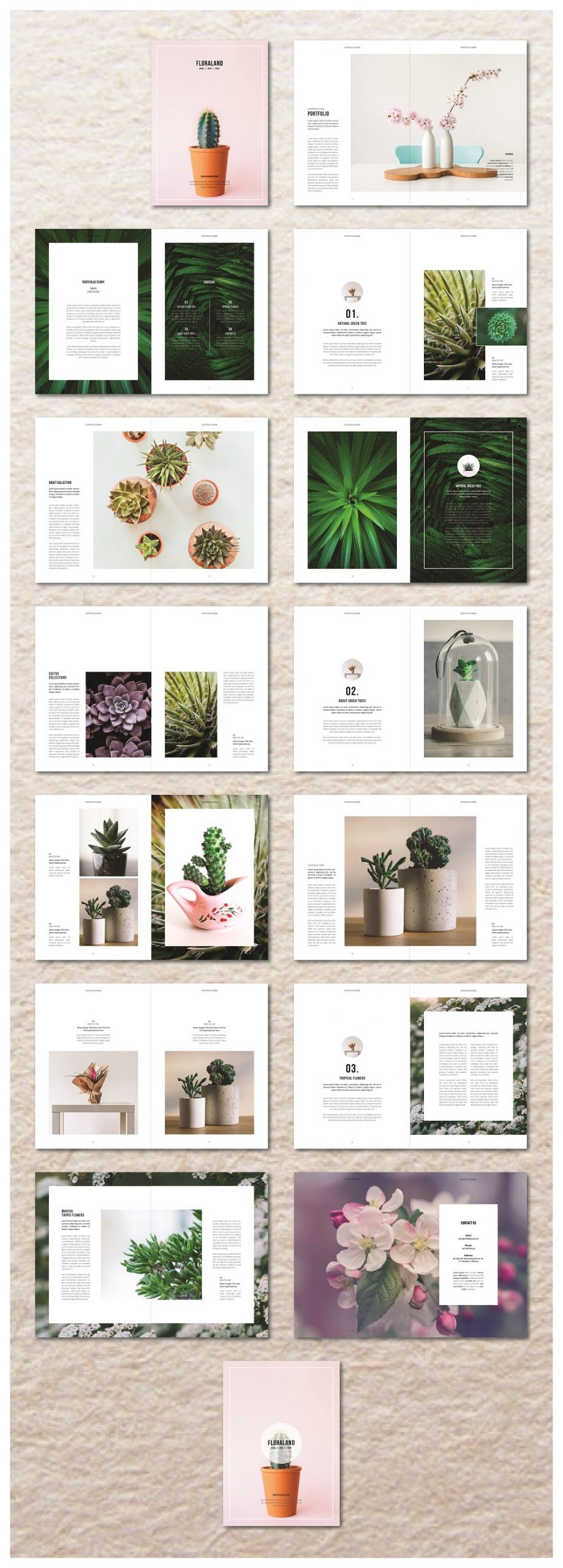 Preview Of Floral and Portfolio Templates