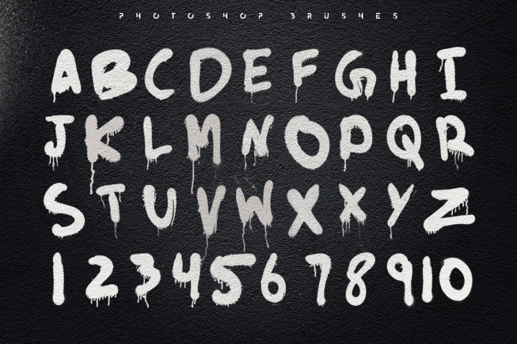 37 Alphabet Brushes Preview