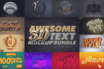 Awesome 3D Text Mockup Bundle