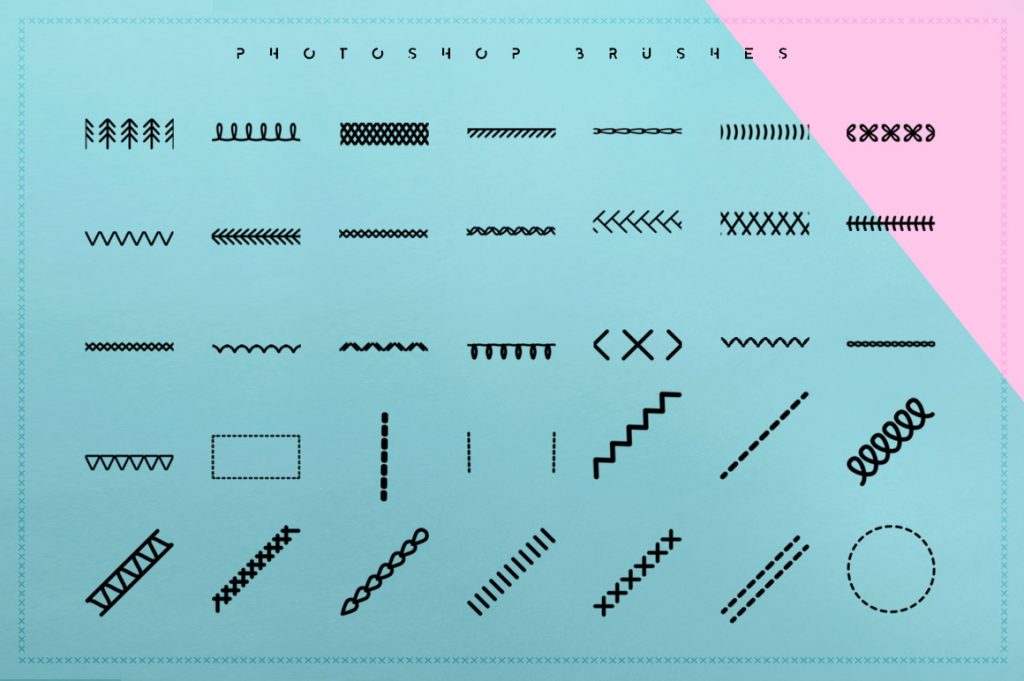 131 Thread Stitching Brushes Preview