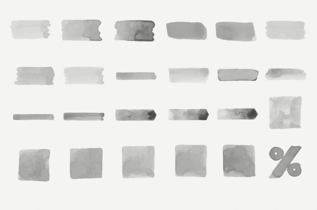 443 Watercolor Brushes Collection