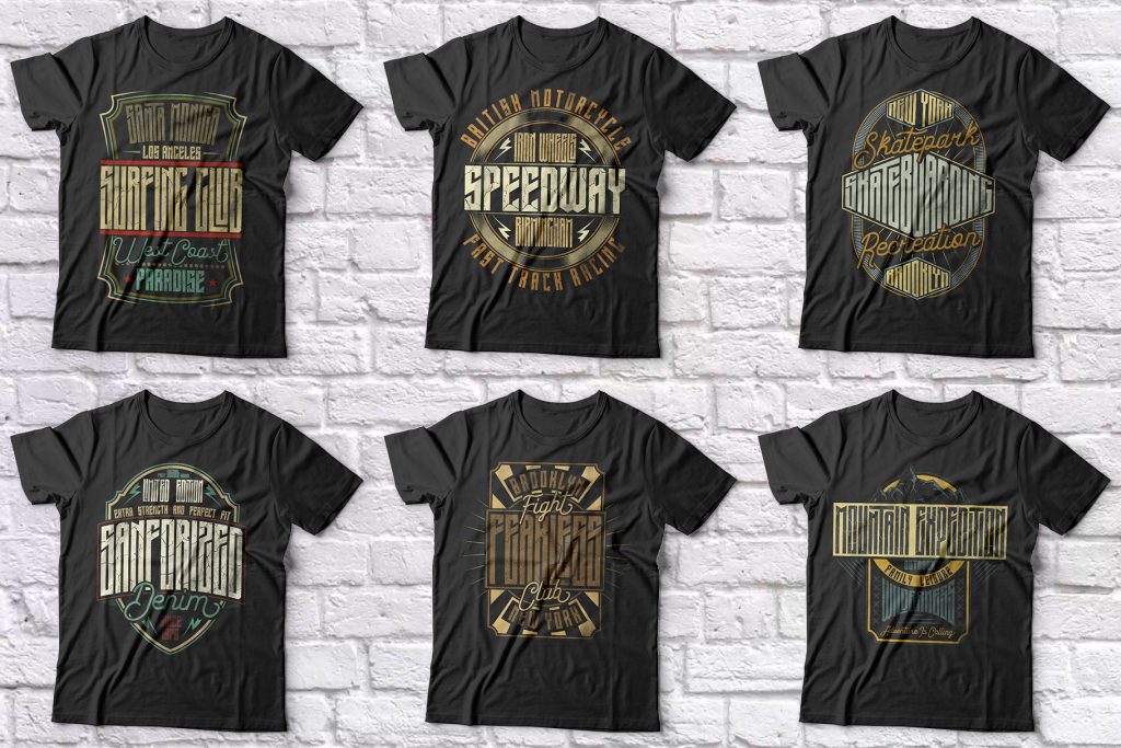 Cool t-shirts design mockups Cool t-shirts design mockups