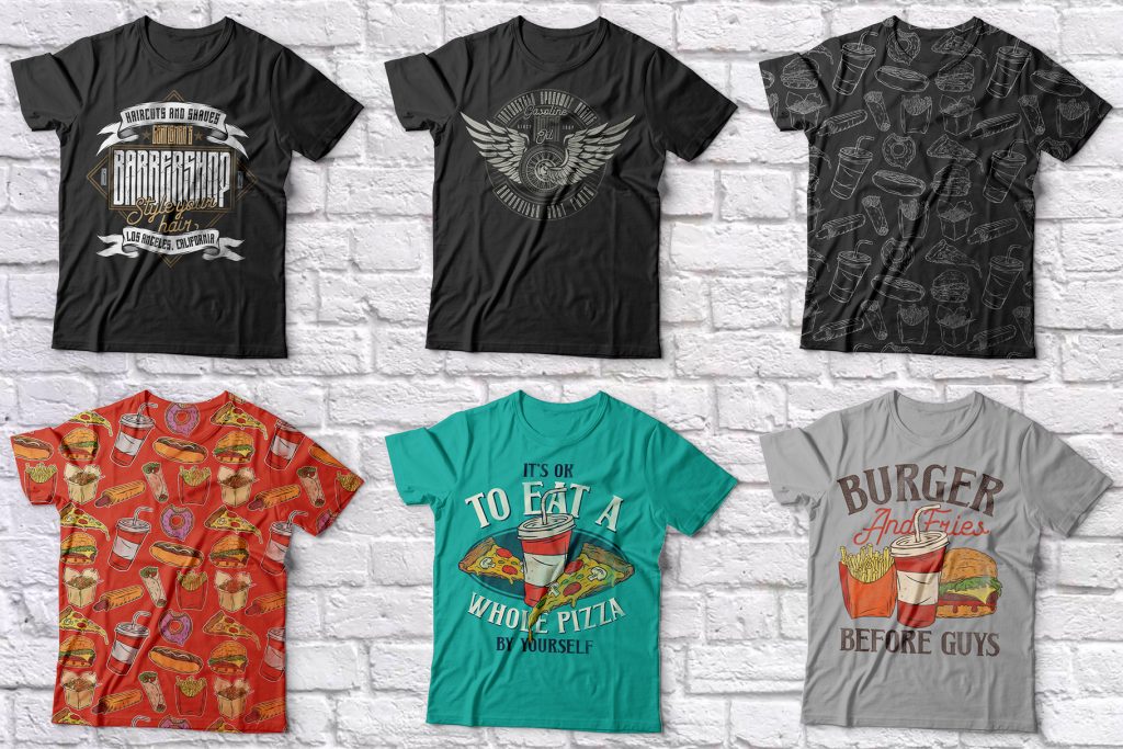 Cool t-shirts design mockups Cool t-shirts design mockups
