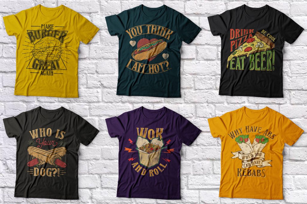 Cool t-shirts design mockups previews Cool t-shirts design mockups previews