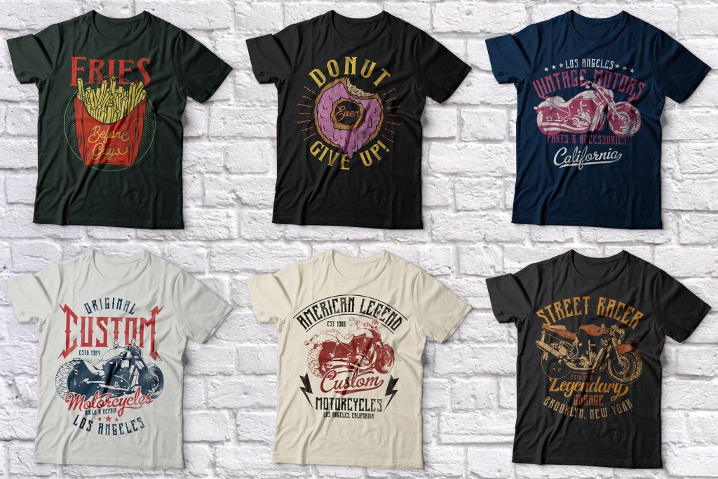 Cool t-shirts design previews retro t-shirts design previews
